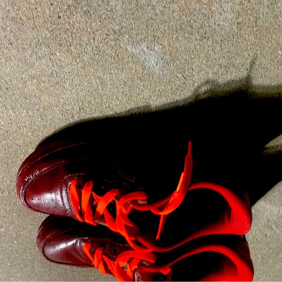 Burgundy and orange Nike Air Force 1 trainers siz 6 - Picture 4 of 6